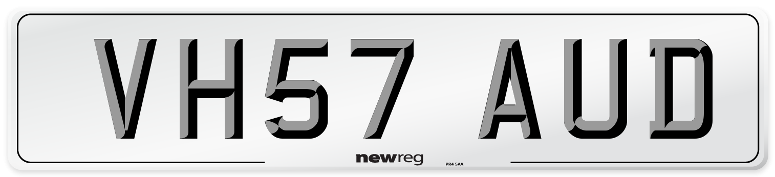 VH57 AUD Number Plate from New Reg
